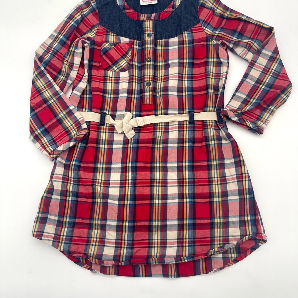 Hanna Andersson Red & Blue Plaid Shirt Dress